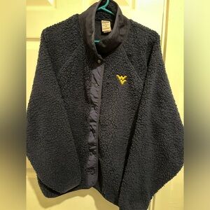 Victoria’s Secret PINK Women’s Navy Medium Fleece WV Button-Up Jacket